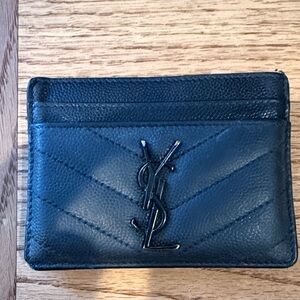 Authentic Yves Saint Laurent Black Card Holder